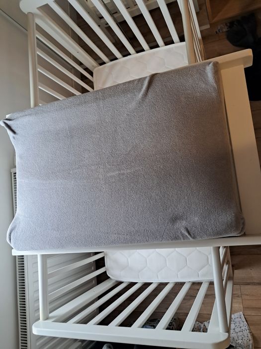 Lozeczko szczebelkowe woodies 120x60 z przewijakiem biale