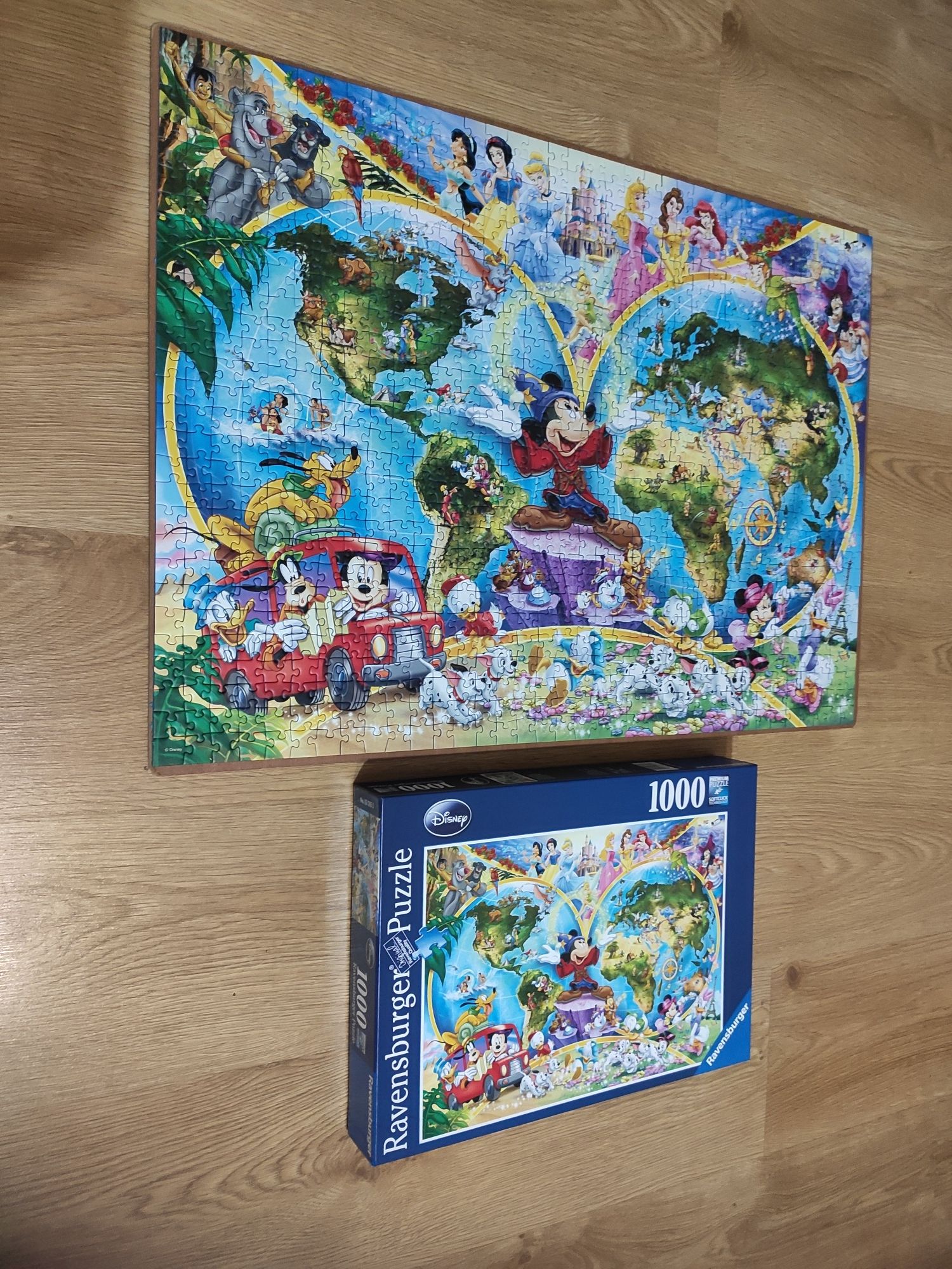 Puzzle 1000 mapa świata Disneya