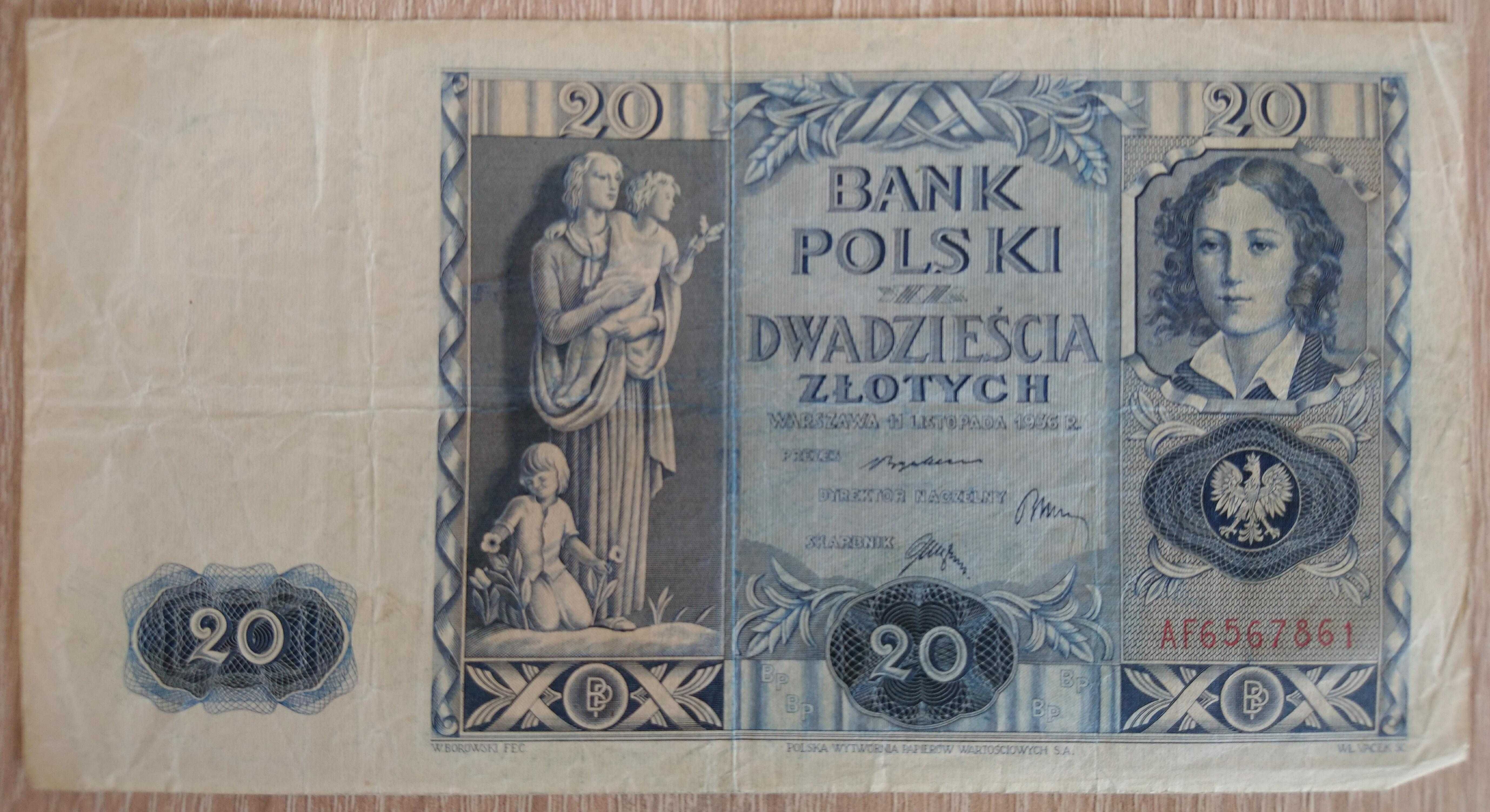 Banknot 20 zł z 1936r