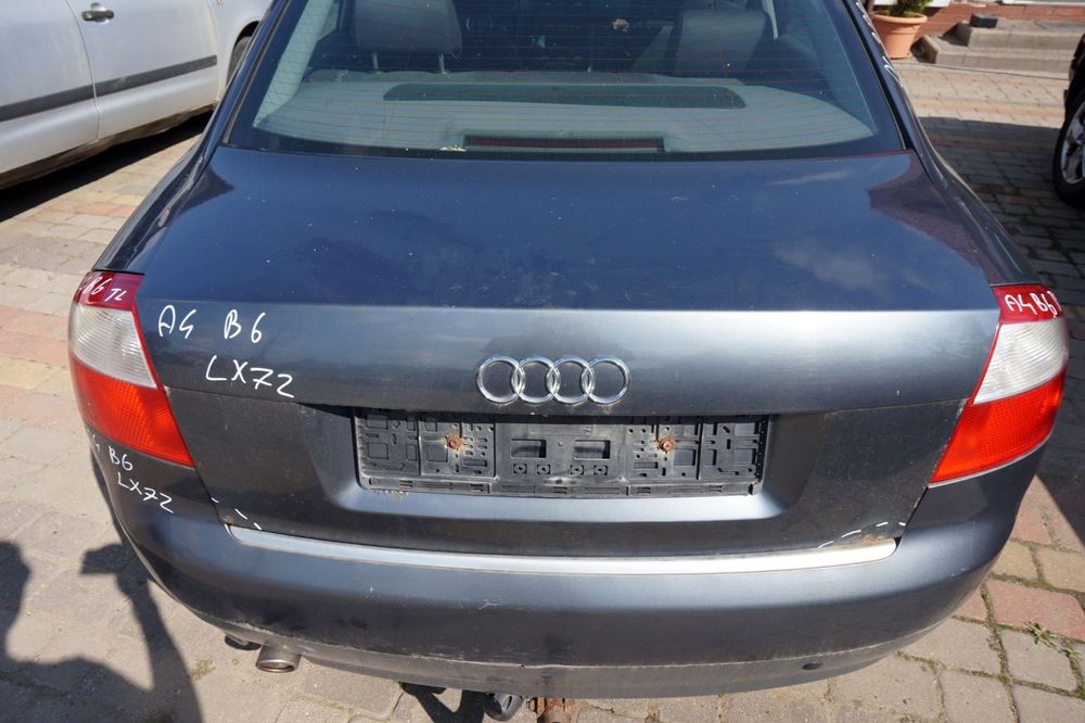 KLAPA BAGAŻNIKA TYLNA A4 B6 SEDAN LX7Z  SZARY AUDI 2000-2006