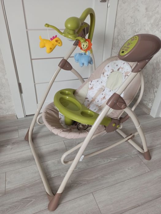 Продам шезлонг-гойдалка 3в1 carrello nanny
