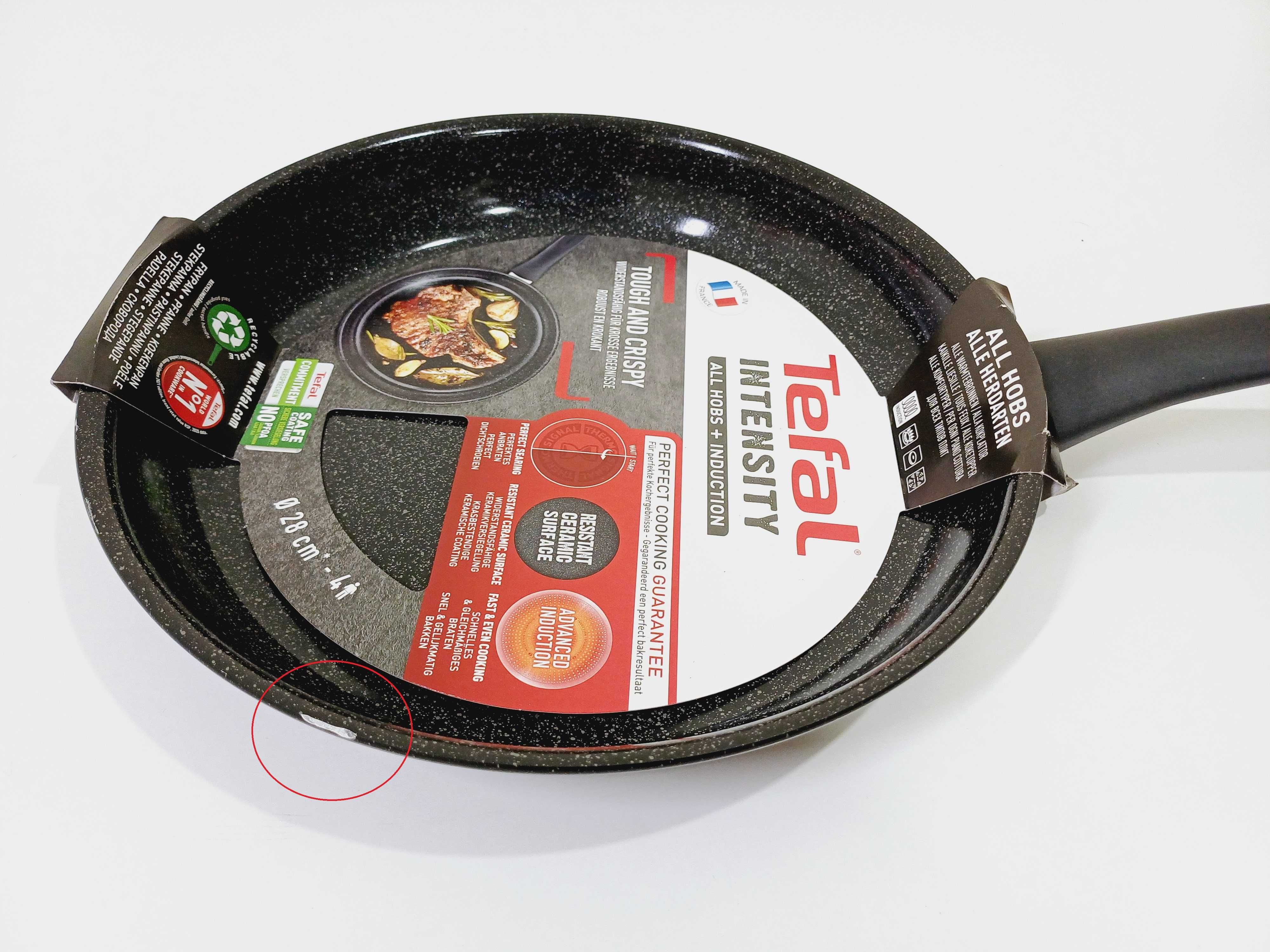Patelnia Tradycyjna Tefal 28cm Non-Stick Ceramiczna Indukcja Intensity