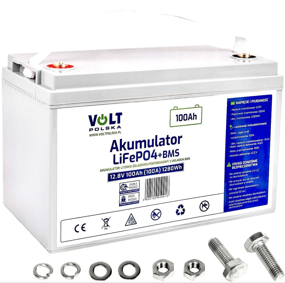 Акумулятор lifepo4 VOLT POLSKA 12,8V 100Ah + BMS