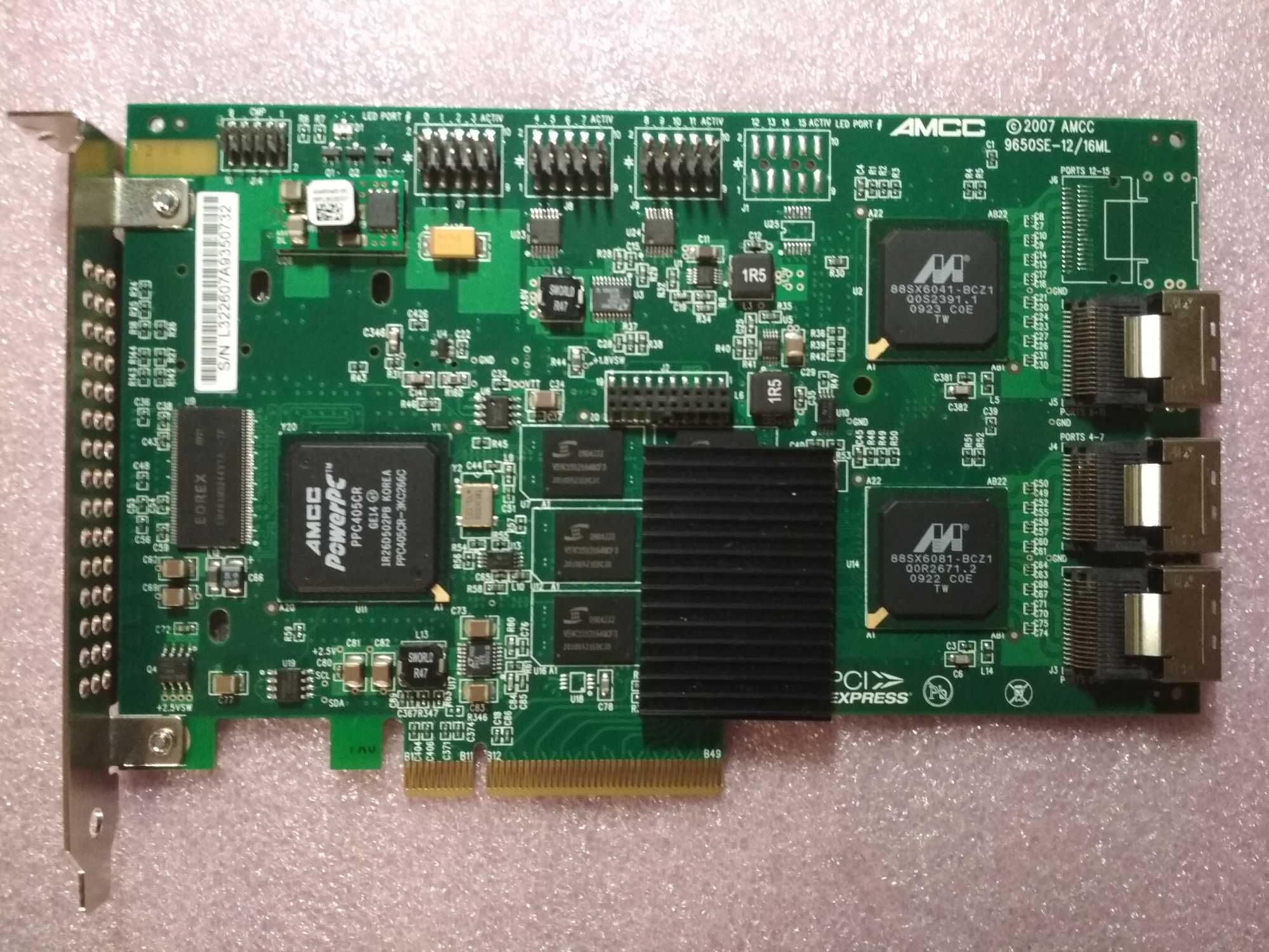 RAID контроллер LSI 9650SE-12ML на 3 экспандера или 12 дисков SAS/SATA