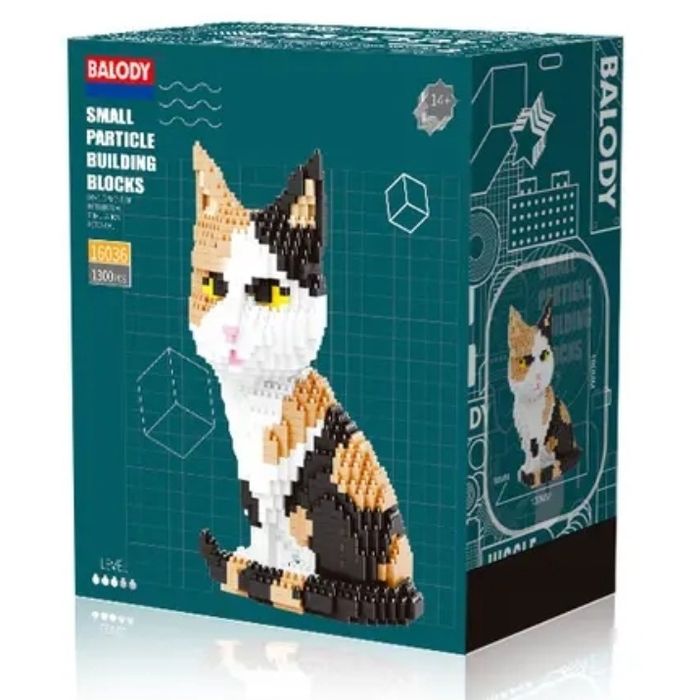 Klocki kotek kot 3d klocki konstrukcyjne duży w pudełku 24h z Polski