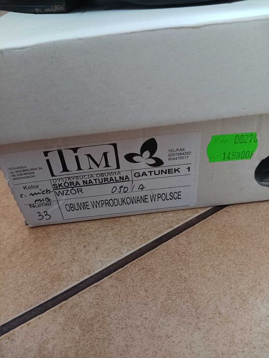 Półbuty pantofle chłopięce komunijne trzewiki rozmiar 33 dł wkładka 24