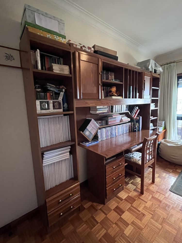 Mobília de quarto: Estúdio + cama + secretária