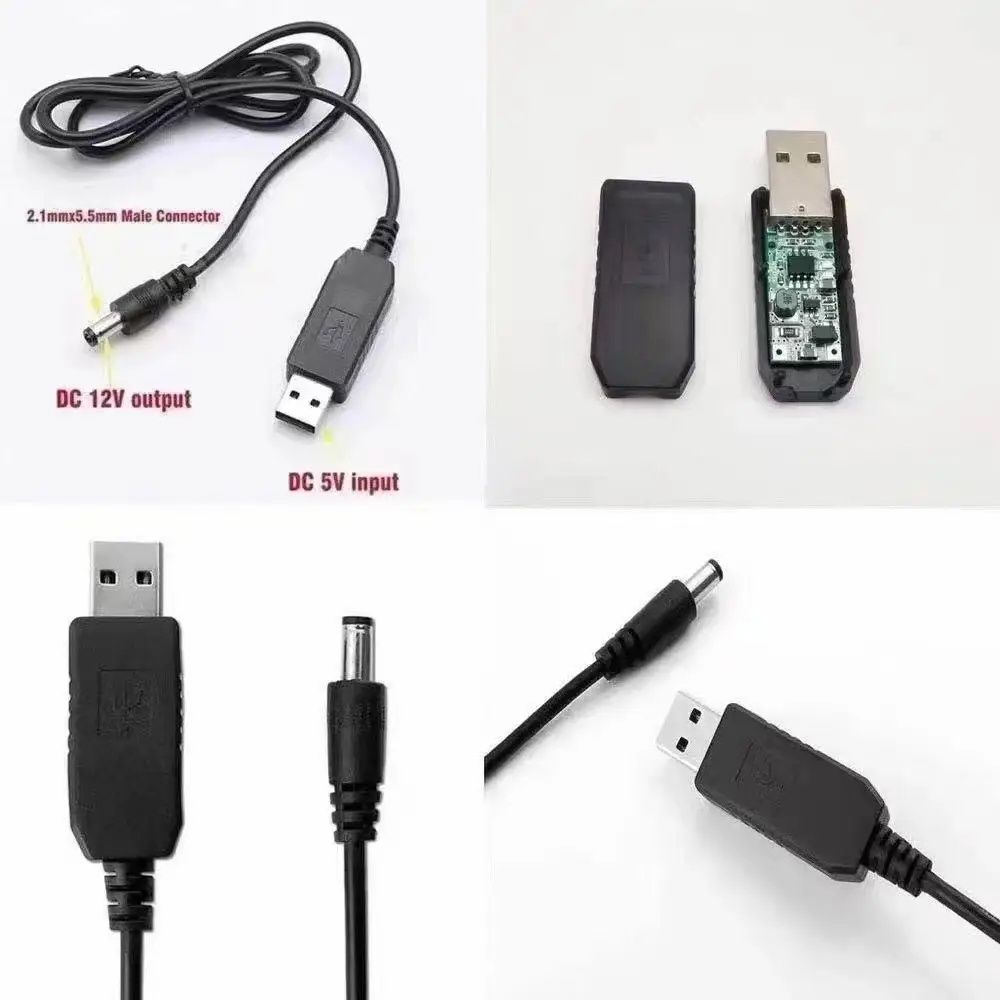 Повышающий переходник – кабель для роутера USB DC 5V to 12V DC 5.5*2.1