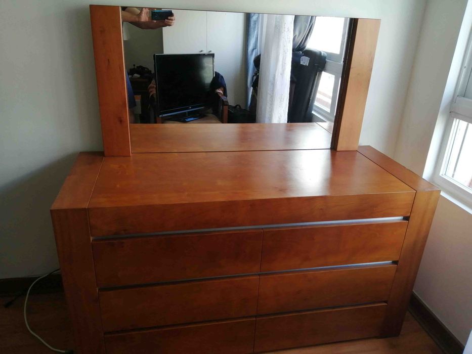 Cómoda 6 gavetas com espelho