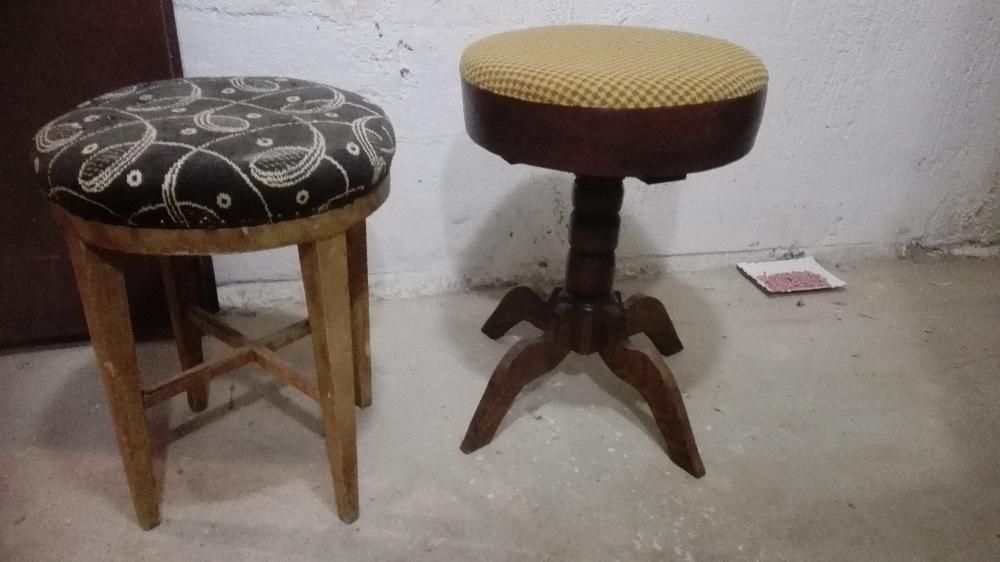 taboret antyk drewniany