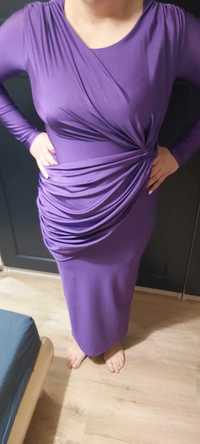 Sukienka Ołówkowa Fioletowa | Rozmiar 40 - Idealna Na Karnawał