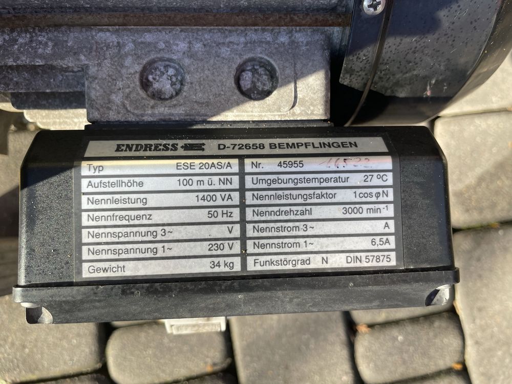 Agregat prądotwórczy ENDRESS