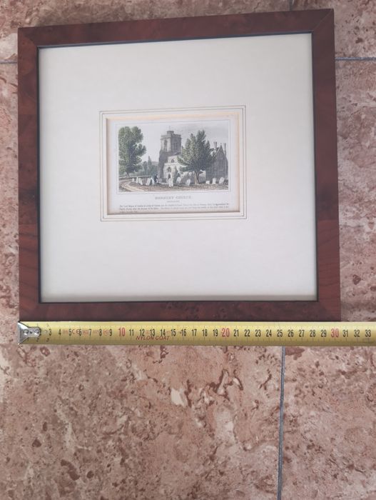 Gravura 1850 da igreja Anglicana Hornsey