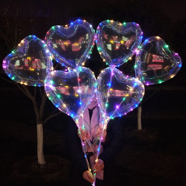 Светящиеся Шарики с гирляндой LED шары 20 и 24 дюйм круглі BOBO ОПТО