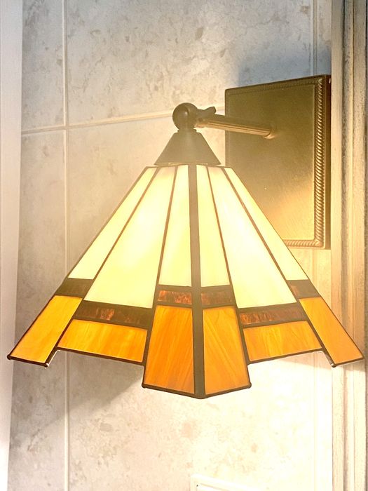 Witrażowa Lampa plafon sufitowa oraz klinkiet ścienny