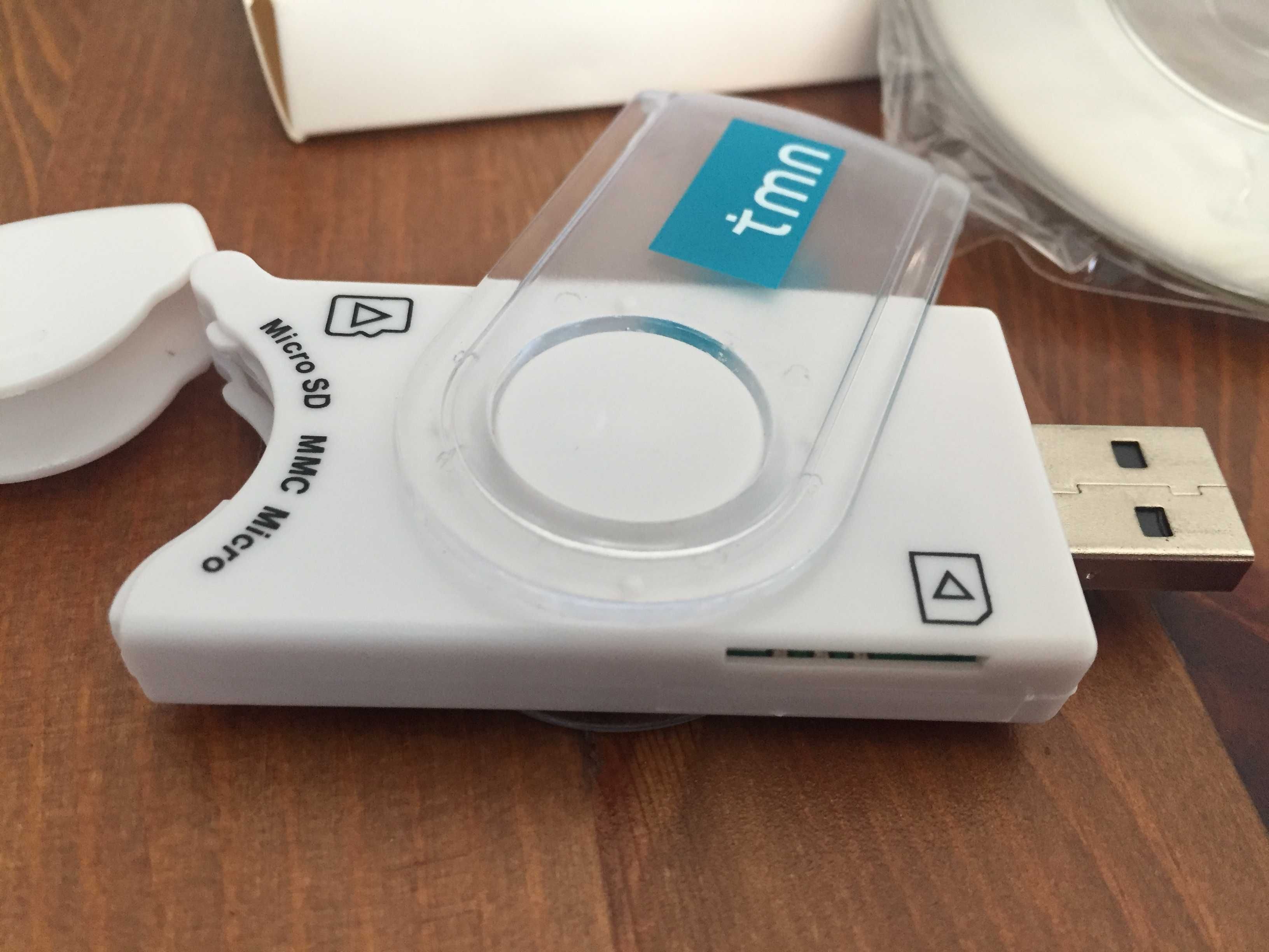 Pen USB para leitura de cartões de memória - Novo Embalado