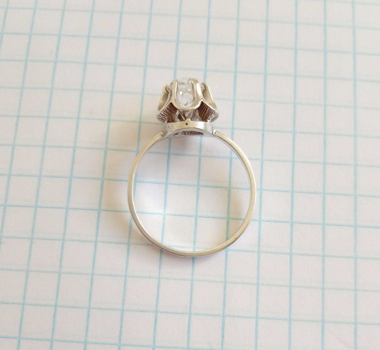 Вінтажне кільце з каменем кольцо Срібло 916 проба. Зірка. СССР