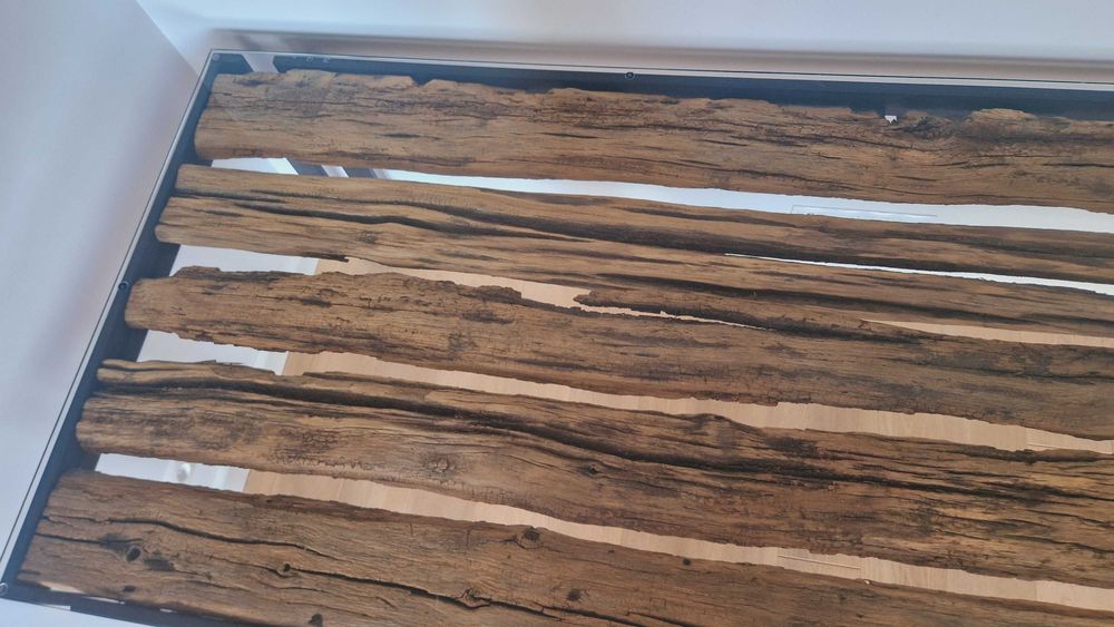 Stól w stylu Retro ze starego drewna 230×95×75