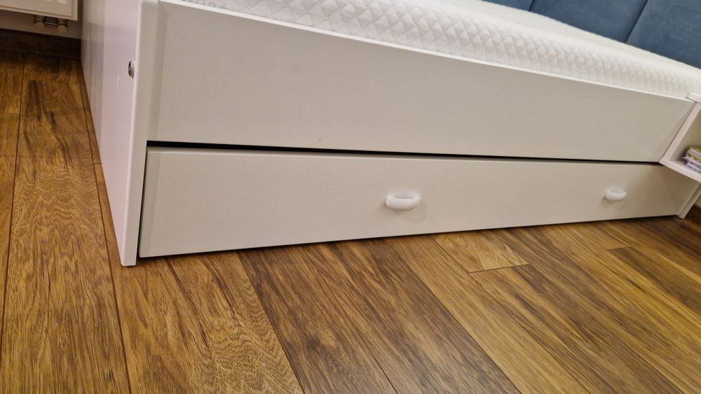 Łóżko dziecięce białe  Meblik 174/96, podwójne