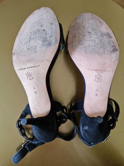 Sandalki na obcasie 38 39 czarne Loeffler Randall