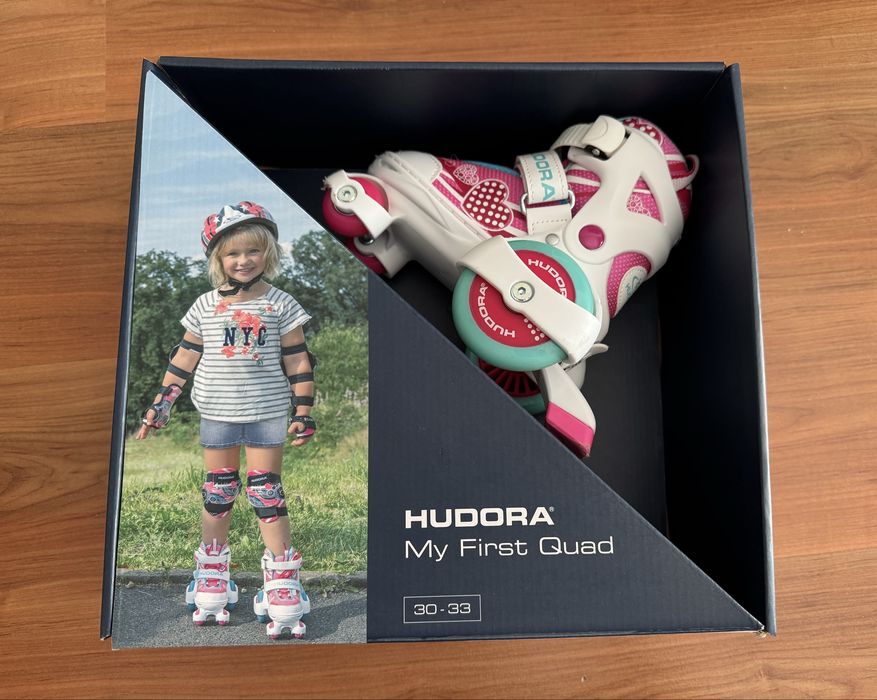 Patins HUDORA My First Quad Girl (Tamanho 30-33) – Como novos
