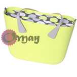 Szary organizer do OBAG STANDARD grochy zielone limonka wkład OMAY