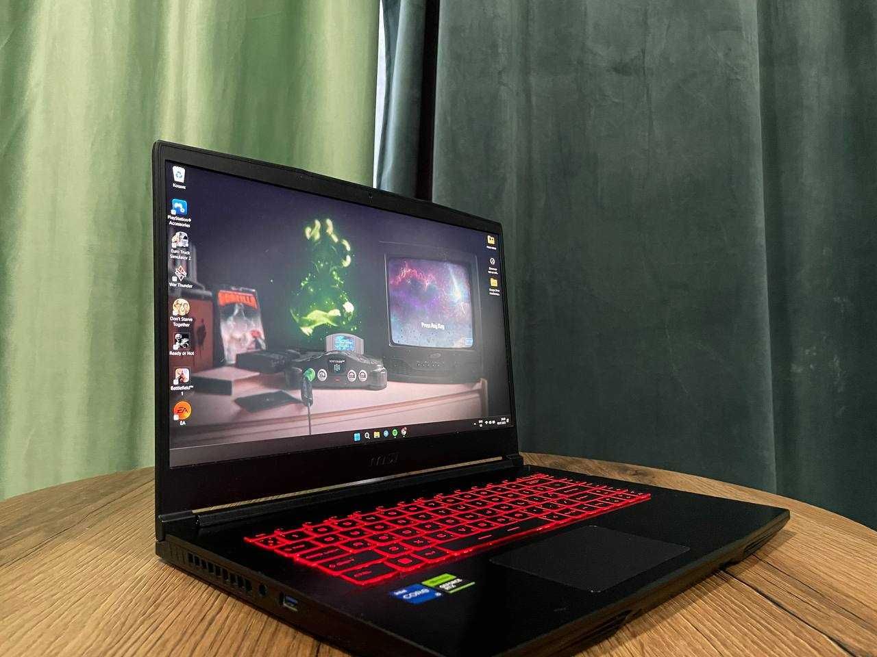 Ігровий ноутбук MSI GF63 Thin з RTX 3050, i5-12450H, 16 ГБ ОЗУ та SSD