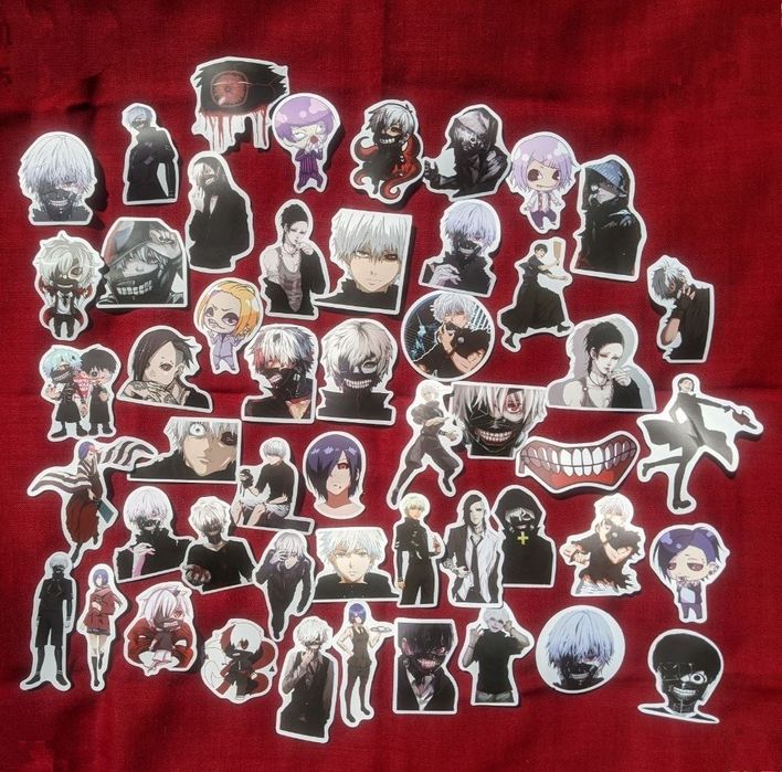 Аніме стікери, наклейки клинок розсікаючий демонів, гуль, ковбой бібоп