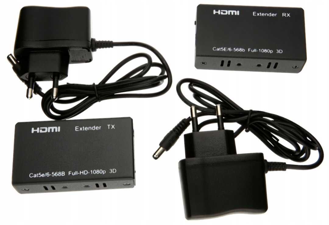 EXTENDER Konwerter HDMI na RJ45 Po Skrętce LAN 60M