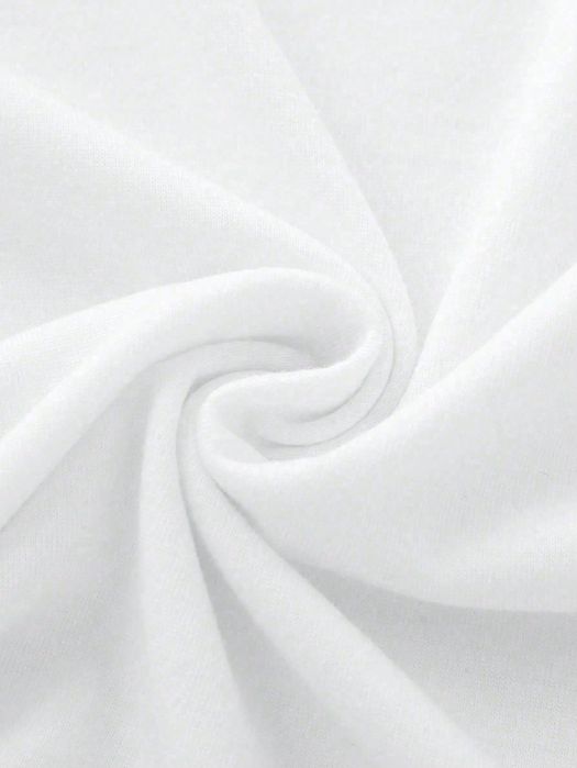 T-Shirt Luźny Z Nadrukiem Biała Casual Shein Xl 42