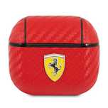 Etui Ferrari On Track Pu Carbon Na Airpods 3 - Czerwone