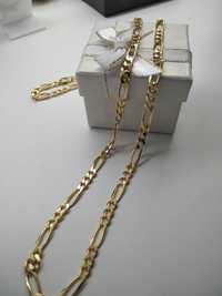 Złoty męski łańcuszek Figaro złoto 333 55cm 6