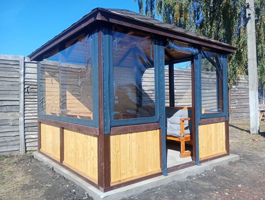 СПЕЦІАЛЬНА пропозиція ! Альтанка 2,8 на 2,8 м  з м'якими вікнами