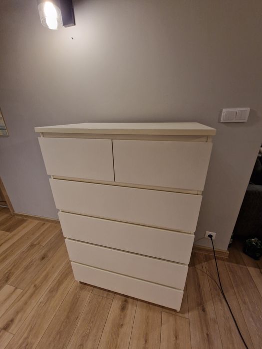 Komoda MALM Komoda, 6 szuflad, biała, 80x123 cm
Komoda, 6 szuflad, bia