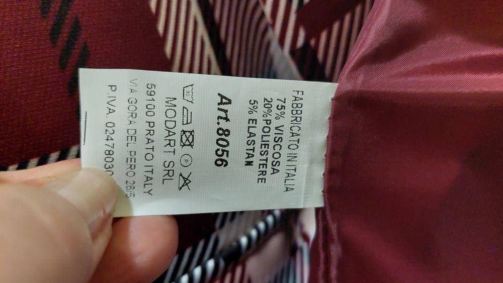 Nowa marynarka bordo kratka uni rozm