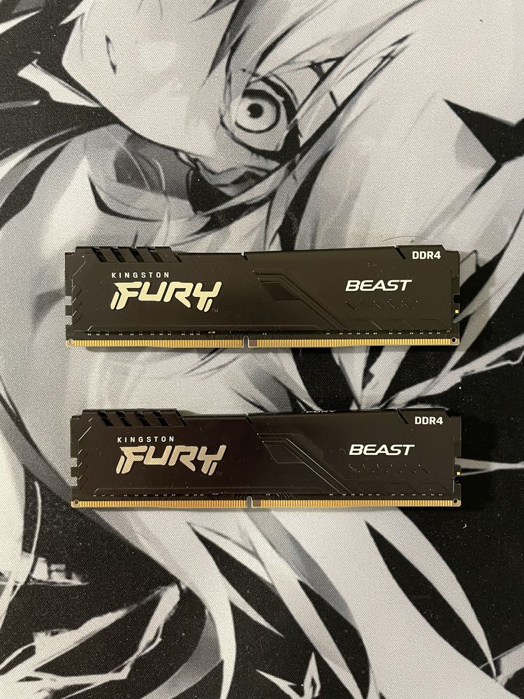 Kingston DDR4 16GB (2x8GB) 3600Mhz FURY Beast ОЗУ ОЗП