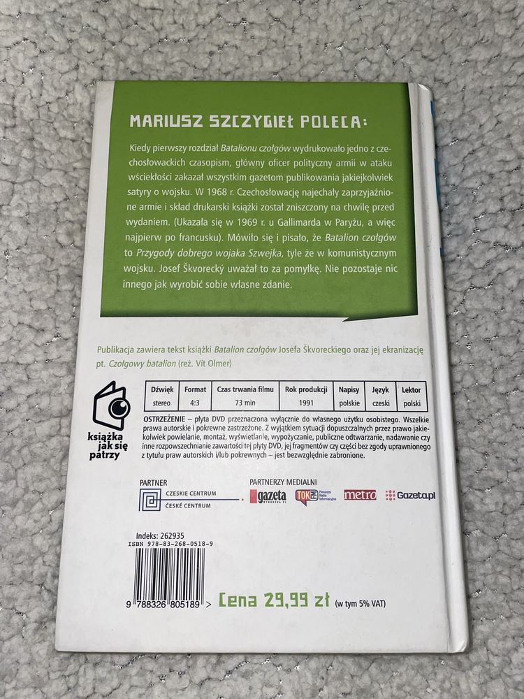 Batalion czołgów Josef Škvorecky książka i film