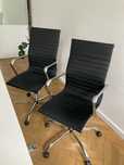 2 krzesla biurowe obrotowe czarne loft wygodne