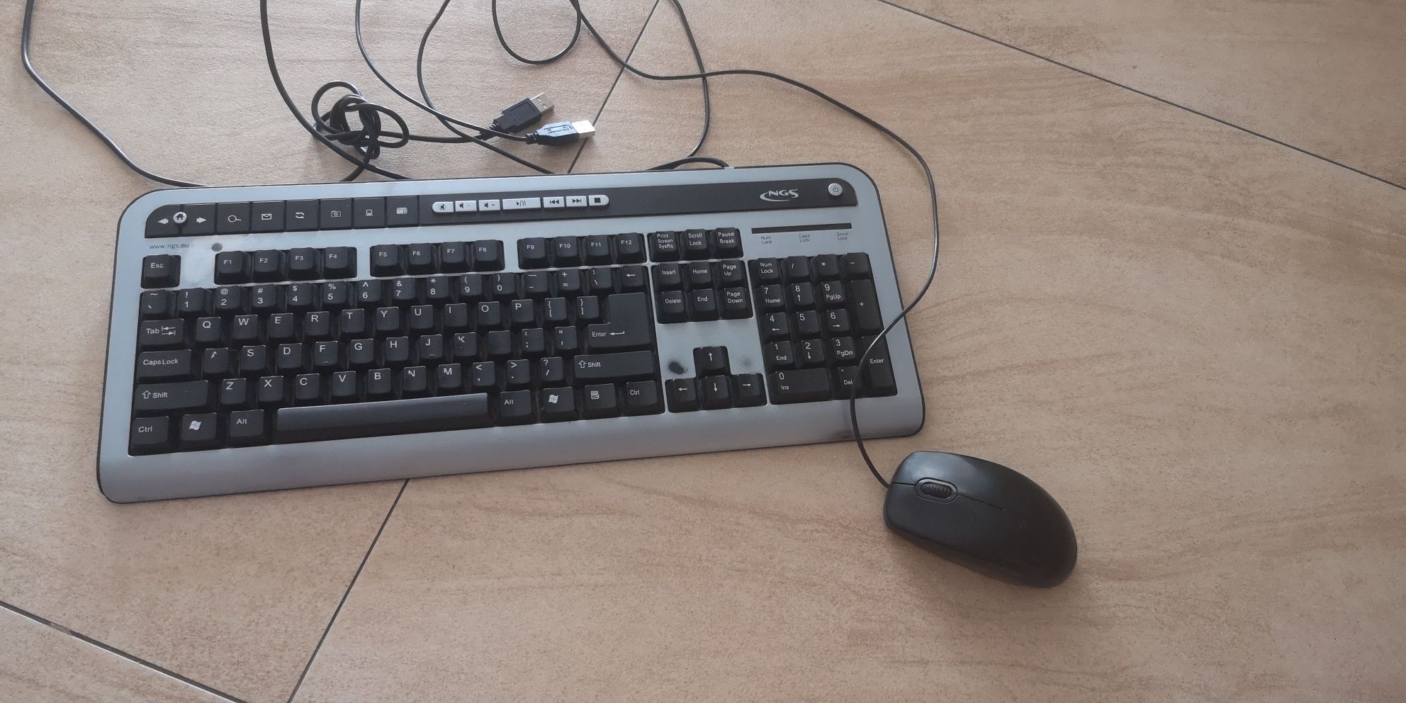 Klawiatura NGS + myszka logitech do komputera