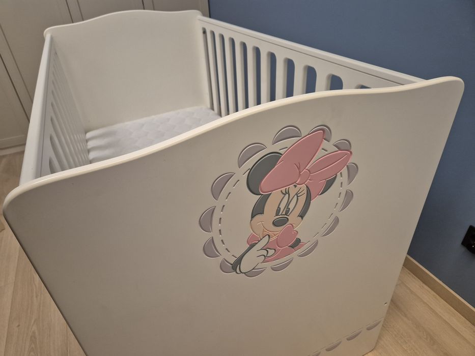 Meble Meblik Minnie Mouse zestaw komoda szafa łóżeczko dla dziewczynki
