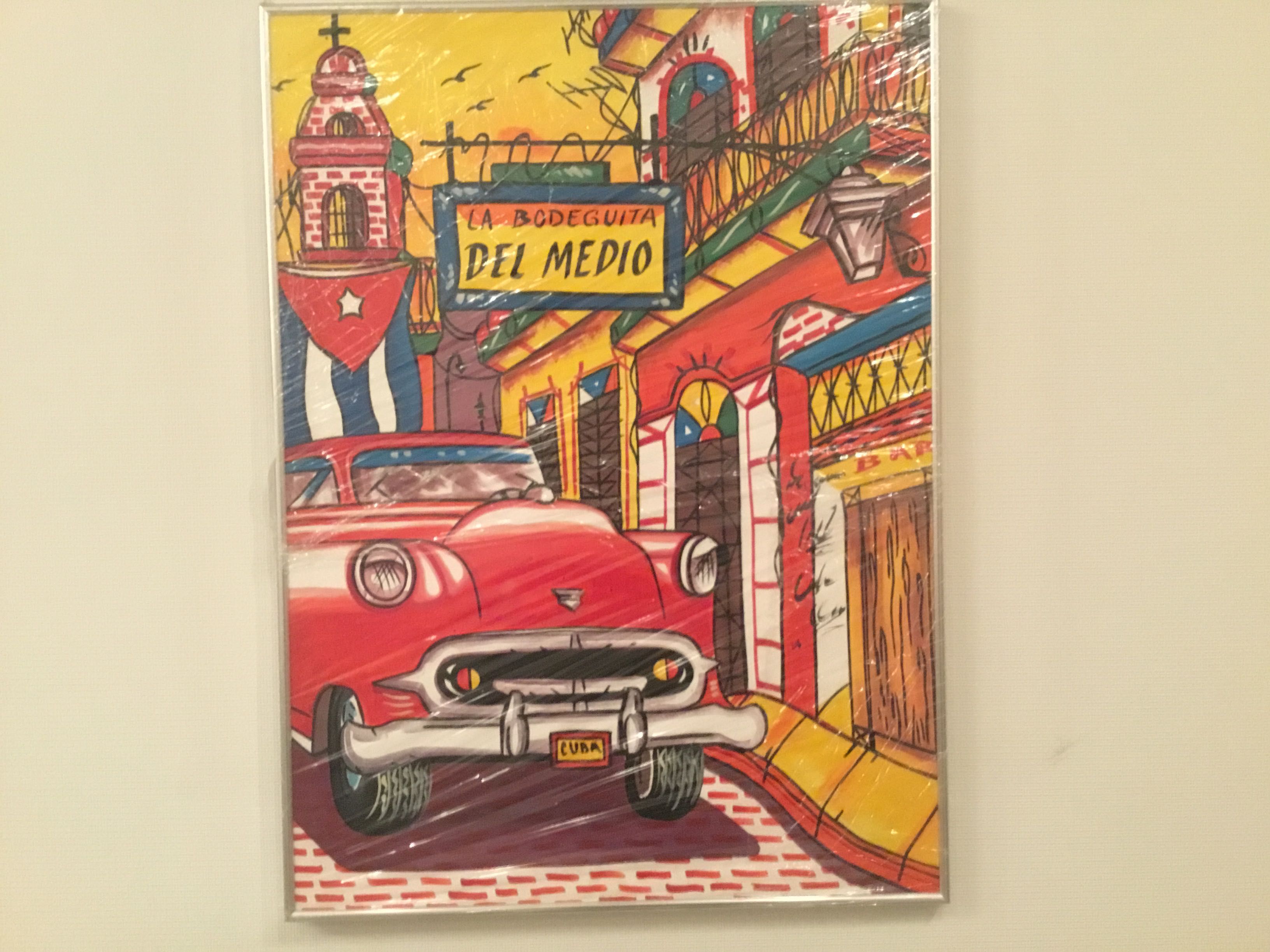 Картина Масло Куба CUBA Кубизм Авто Автомобиль