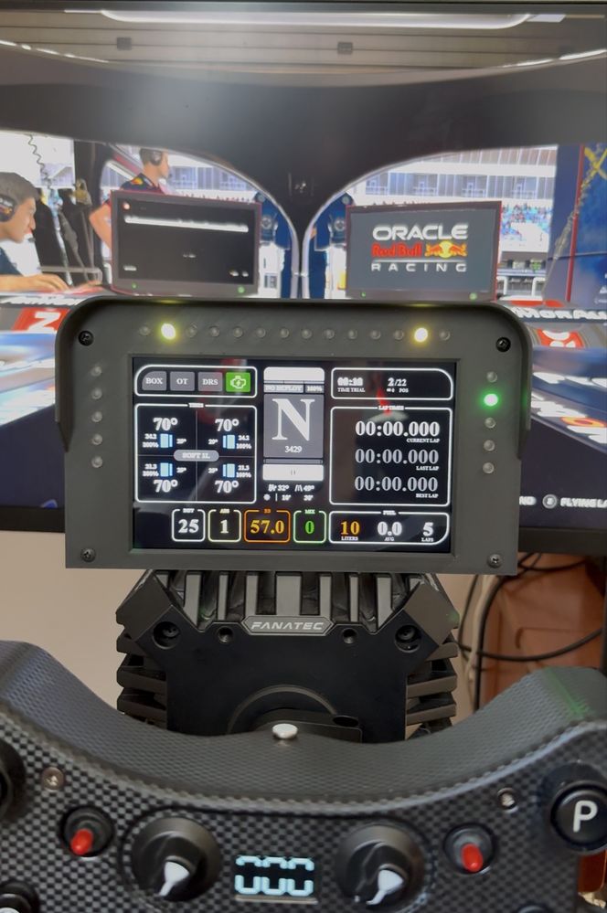 Ekran SiMRACING DDU VoCore MPRO 6.8” z WS2812 LED (CH32V003 demo)