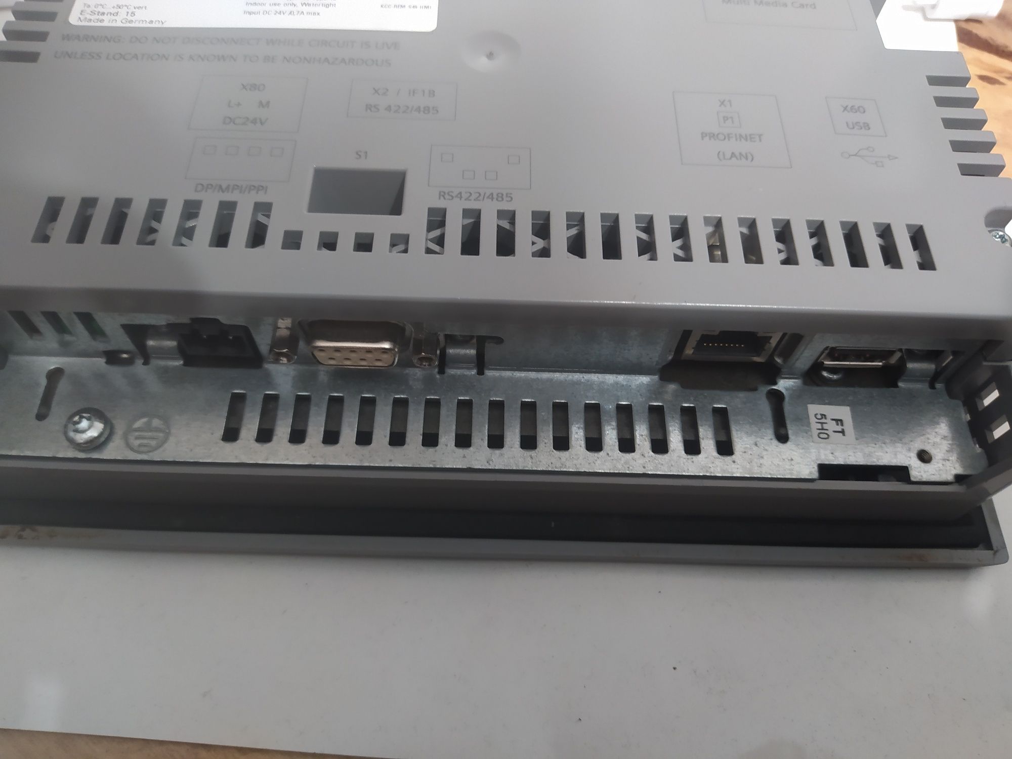Siemens hmi ktp op 6av6 643-0aa01-1ax0 simatic s7 300 step 7 panel