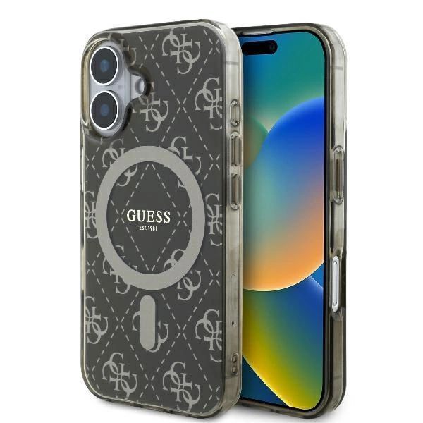 Etui Guess Iml 4G Background Magsafe Na Iphone 16 Plus - Brązowe