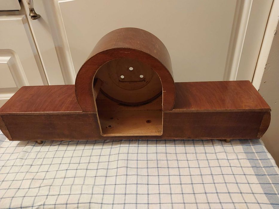 Zegar kominkowy VEB Piko Fm Sonnenberg. Skrzynia zegara NRD.