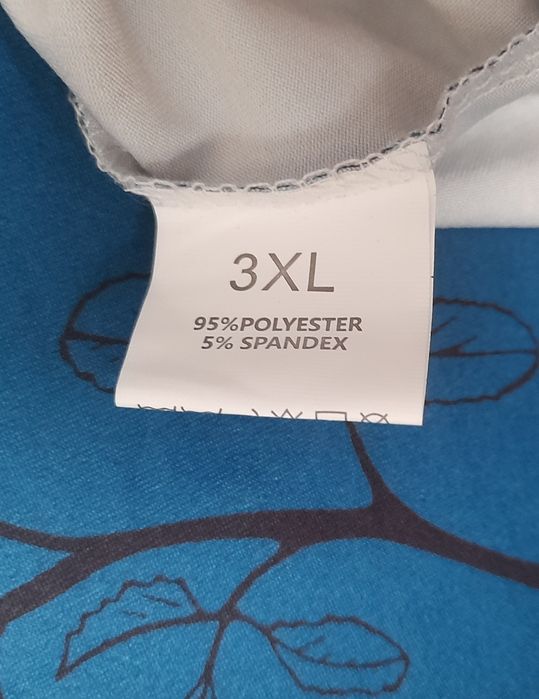 Suknia Damska Niebieska w Kwiaty R. 3XL. Midi NOWA