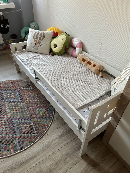 Łóżko Kritter 70x160 komplet łóżeczko ikea materac barierki