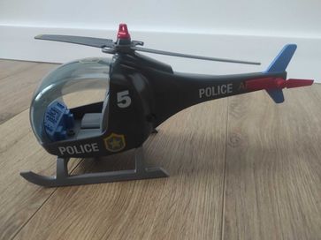 Zestaw policja: łódź, quad, helikopter. Playmobil