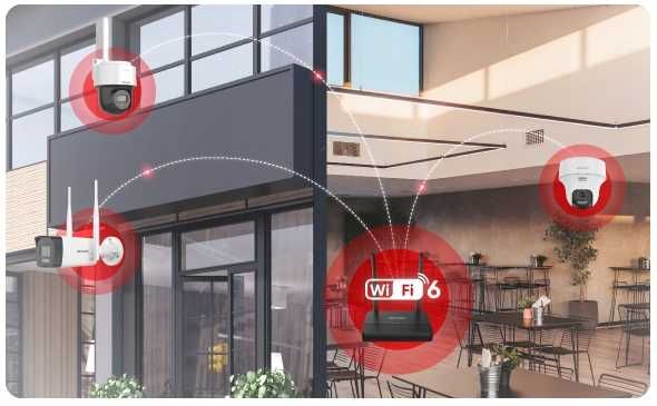 Zestaw kamer ip WiFi 4MPx EasyLink HiLook by Hikvision