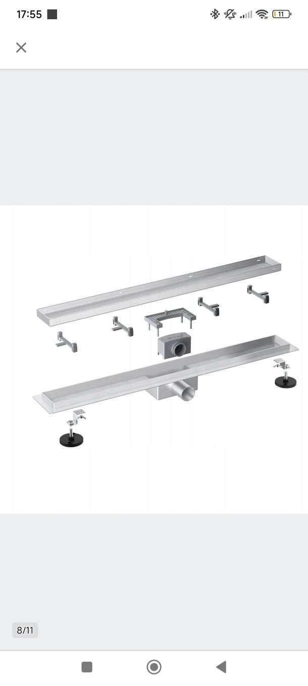 Odpływ liniowy srebrny 70cm nowy hydroland